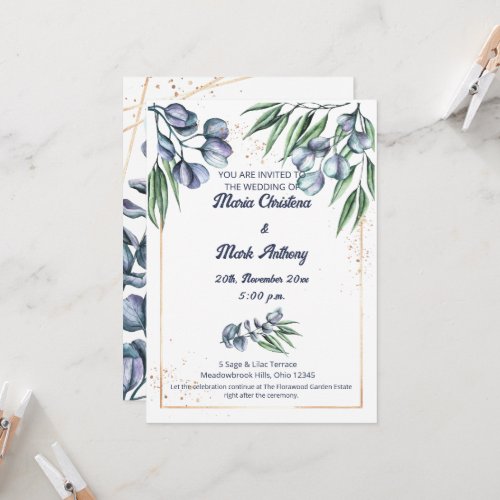 Wildflower Harmony Wedding Invitation