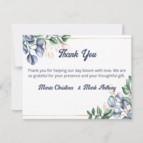 Wildflower Harmony Wedding Thank You Card