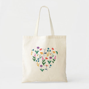 Wildflower Heart Tote Bag