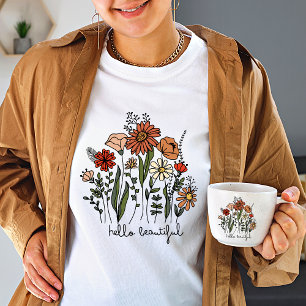 Wildflower Hello beautiful vintage women's T-shirt