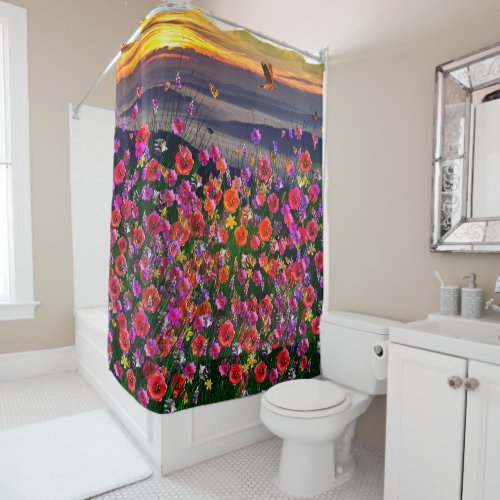 WildFlower Hills Shower Curtain