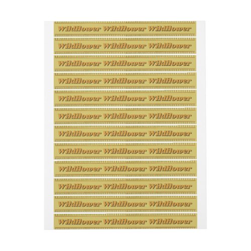 Wildflower Honey Jar Security Seal Lid Labels