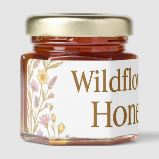 Wildflower Honey Label – Nature Inspired Meadow Jar Favors