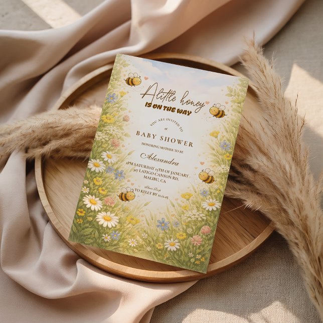 Wildflower Honey Meadow Baby Shower Invitation (Creator Uploaded)