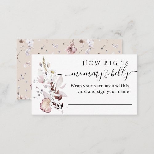Wildflower How Big Is Mommys Belly Game Enclosure Card