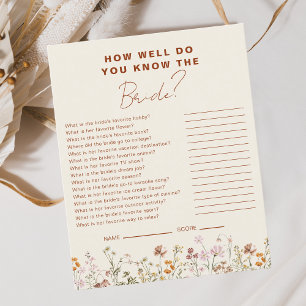 Wildflower How Well Do You know the Bride Flyer