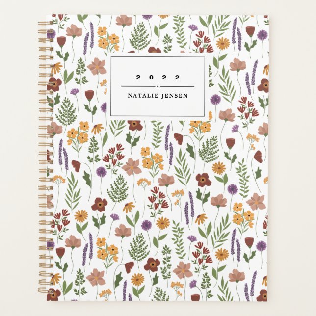 Wildflower Illustrated Personalized Planner (Front)