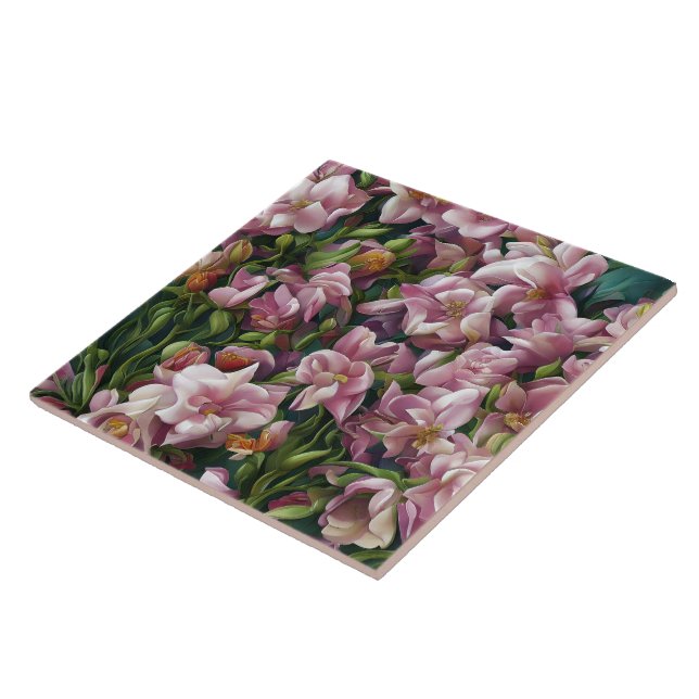Wildflower Impressions Ceramic Tile (Side)