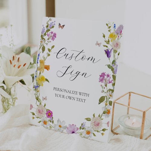 Wildflower in Bloom Custom Text Sign
