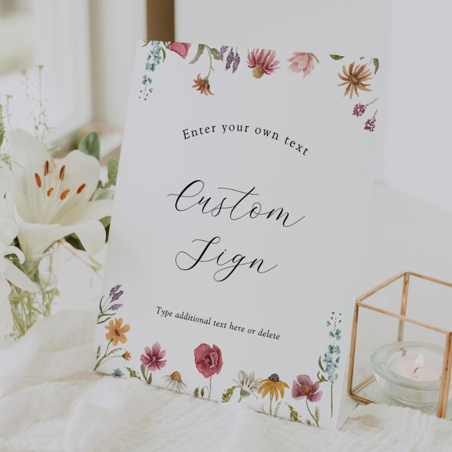 Wildflower In Bloom Custom Text Sign (Creator Uploaded)
