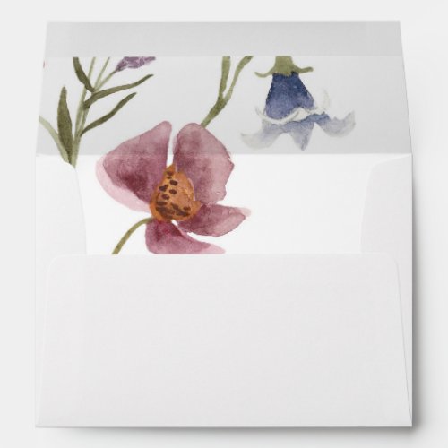 Wildflower In Bloom Floral Lined envelope