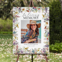 Wildflower In Loving Memory | Photo Memorial Foam Board