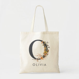Wildflower Initial O Tote Bag