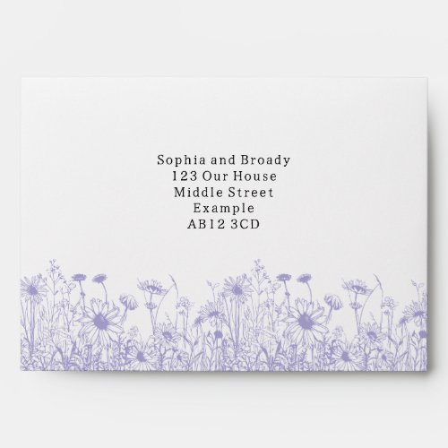 Wildflower Lavender Envelope