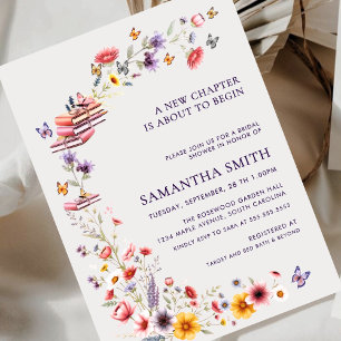 Wildflower Lavender New Chapter Bridal Shower Invitation