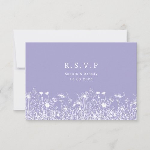 Wildflower Lavender RSVP Card