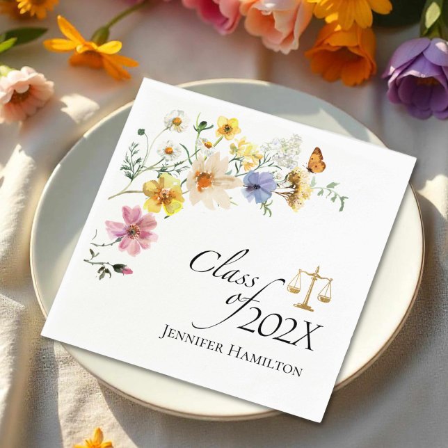 Wildflower Law School | Class of Graduation Napkins (Creator Uploaded)
