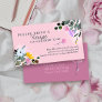 Wildflower Lawn Pink Bridal Shower Recipe Request Enclosure Card