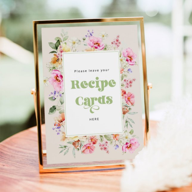 Wildflower leave your recipe card poster (Creator Uploaded)