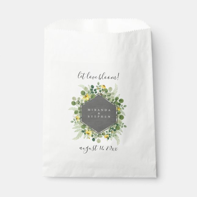 Wildflower Let Love Bloom Wedding Flower Seeds Favor Bag (Front)