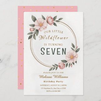 Wildflower Level 7 Birthday Invitation