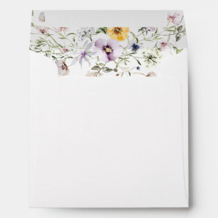 Wildflower Lined with Return Address Envelope