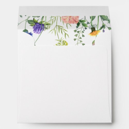 Wildflower Lined with Return Address Envelope