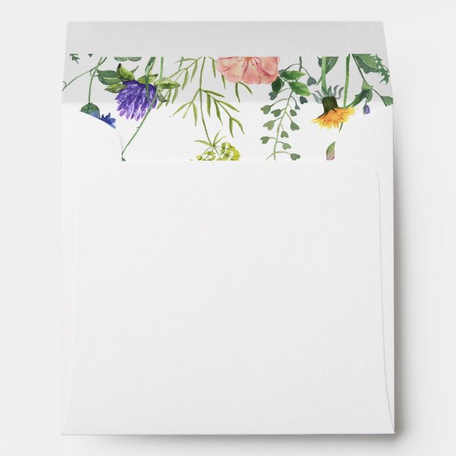 Wildflower Lined with Return Address Envelope (Back (Bottom))