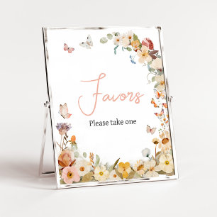 Wildflower Little Butterfly Baby Shower Favors Poster
