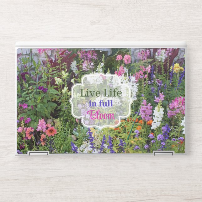 Wildflower Live Life in Full Bloom HP Laptop Skin (Front)