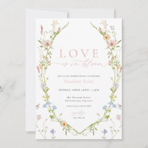 Wildflower Love in Bloom Bridal Shower Invitation