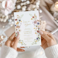 Wildflower Love in Bloom Bridal Shower Invitation