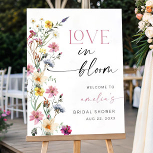 Wildflower Love In Bloom Bridal Shower Welcome Sig Foam Board
