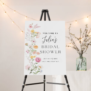 Wildflower Love in Bloom Bridal Shower Welcome Sig Foam Board