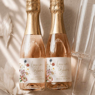 Wildflower Love in Bloom Mini Champagne Label