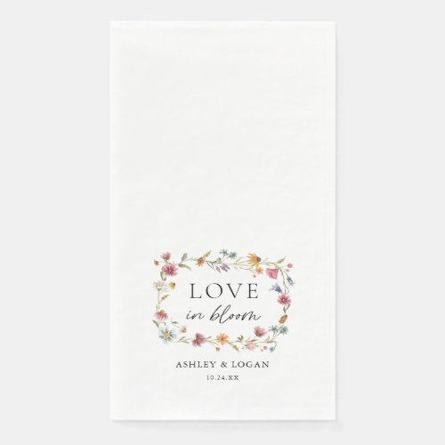 Wildflower Love In Bloom Wedding Paper Guest Towels