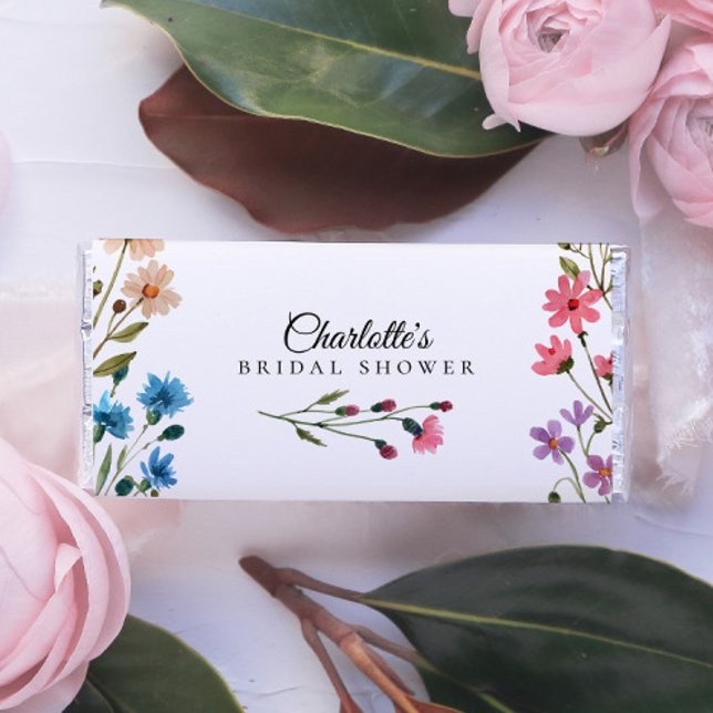 Wildflower Love is in Bloom Bridal Shower Hershey Bar Favors (Creator Uploaded)