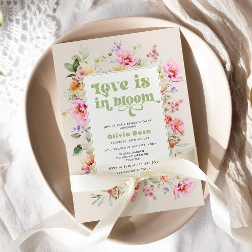 Wildflower Love is in bloom bridal shower Invitation