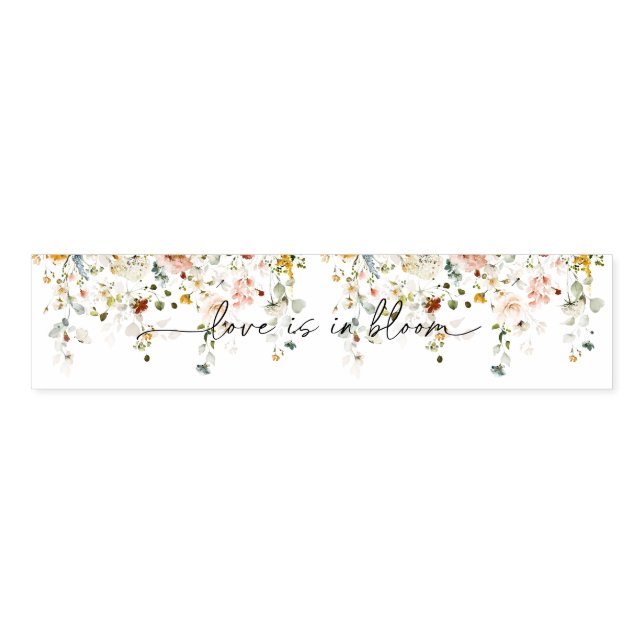 Wildflower Love is in Bloom Napkin Bands (Unfolded)