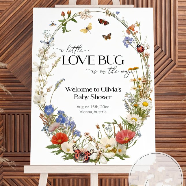 Wildflower Lovebug Baby Shower Welcome Sign Gender (Creator Uploaded)