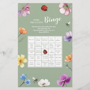 Wildflower Lovebug Find The Guest Bingo