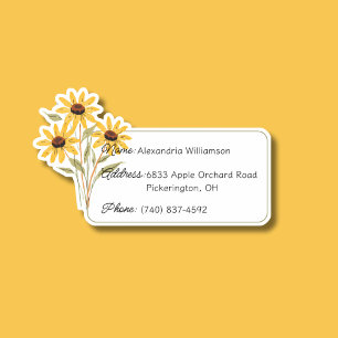 Wildflower Luggage ID Sticker