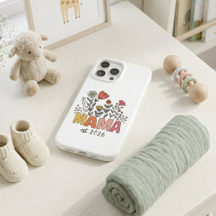 Wildflower Mama Est Year Boho Lettering iPhone 13 Pro Max Case