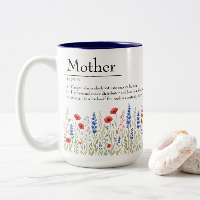 Wildflower Mama Mug – Funny Mother’s Day Gift (With Donut)