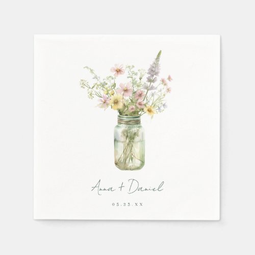 Wildflower Mason Jar Wedding