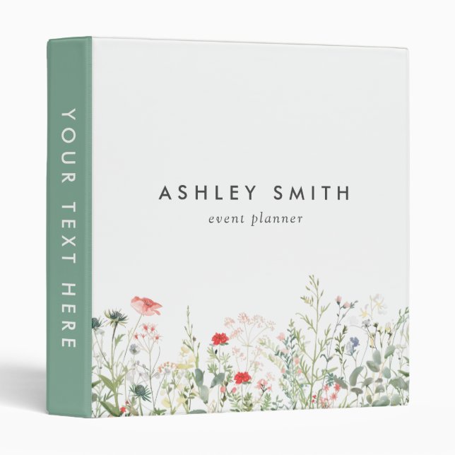 Wildflower Meadow 3 Ring Binder (Front/Spine)
