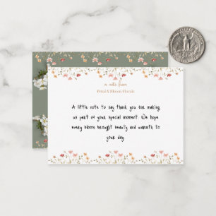 Wildflower Meadow "A Note From" Card