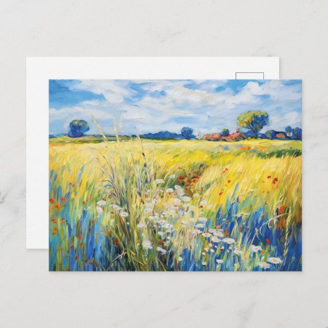 Wildflower Meadow Along the Havel River Postcard (Front/Back)