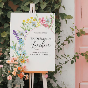 Wildflower Meadow Arch Bridesmaid Luncheon Welcome Foam Board
