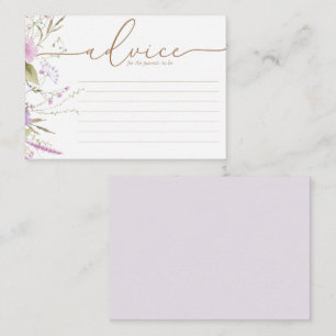 Wildflower Meadow Baby Shower Advice Card